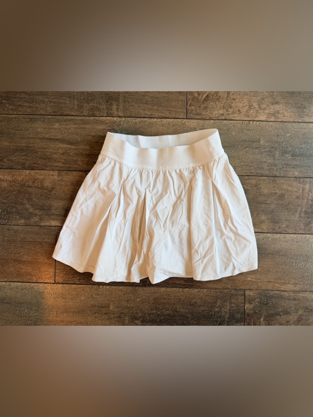 Lululemon White Tennis Time Skirt Skort 15 inches Size 6